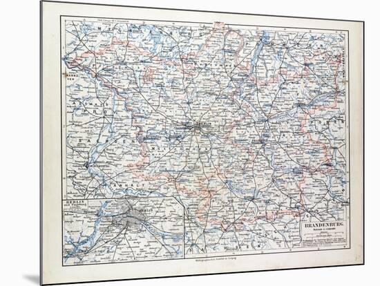 Map of Brandenburg Germany 1899-null-Mounted Giclee Print