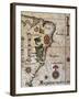 Map of Brazil, 1561-null-Framed Premium Giclee Print