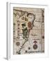 Map of Brazil, 1561-null-Framed Giclee Print