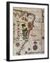 Map of Brazil, 1561-null-Framed Giclee Print