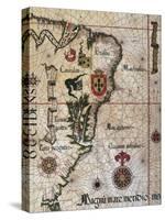 Map of Brazil, 1561-null-Stretched Canvas