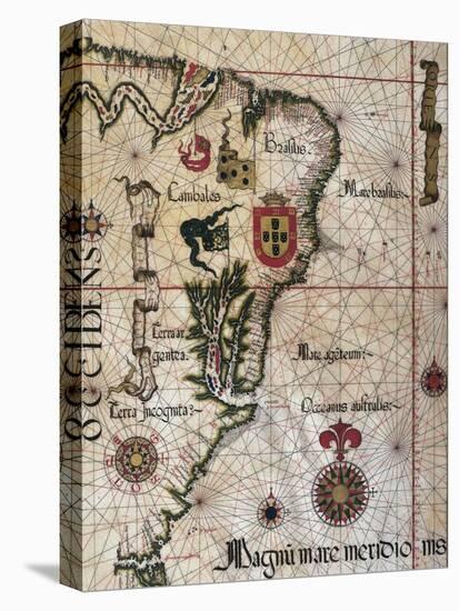 Map of Brazil, 1561-null-Stretched Canvas