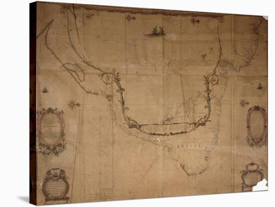 Map of Brazil, from 'Dutch Marine Maps', 1637-null-Stretched Canvas