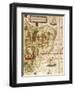 Map of Brazil, from Miller Atlas by Pedro and Jorge Reinel, Lopo Homen-null-Framed Giclee Print