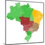 Map of Brazil-malachy120-Mounted Art Print