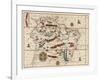 Map of Brazil-Juan Martinez-Framed Art Print