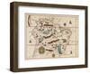 Map of Brazil-Juan Martinez-Framed Art Print