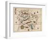 Map of Brazil-Juan Martinez-Framed Art Print