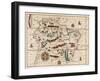 Map of Brazil-Juan Martinez-Framed Art Print