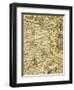 Map of Brazilian Coast, Engraving from Navigations and Voyages-Giovanni Battista Ramusio-Framed Premium Giclee Print