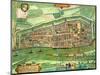 Map of Bremen, from "Civitates Orbis Terrarum" by Georg Braun and Frans Hogenberg circa 1572-1617-Joris Hoefnagel-Mounted Giclee Print