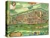 Map of Bremen, from "Civitates Orbis Terrarum" by Georg Braun and Frans Hogenberg circa 1572-1617-Joris Hoefnagel-Stretched Canvas