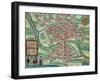 Map of Bristol, from "Civitates Orbis Terrarum" by Georg Braun and Frans Hogenberg circa 1572-1617-Joris Hoefnagel-Framed Giclee Print