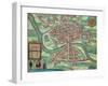 Map of Bristol, from "Civitates Orbis Terrarum" by Georg Braun and Frans Hogenberg circa 1572-1617-Joris Hoefnagel-Framed Giclee Print