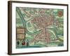 Map of Bristol, from "Civitates Orbis Terrarum" by Georg Braun and Frans Hogenberg circa 1572-1617-Joris Hoefnagel-Framed Giclee Print