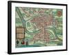 Map of Bristol, from "Civitates Orbis Terrarum" by Georg Braun and Frans Hogenberg circa 1572-1617-Joris Hoefnagel-Framed Giclee Print