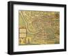 Map of Bristol from Civitates Orbis Terrarum-null-Framed Giclee Print