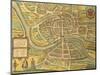 Map of Bristol from Civitates Orbis Terrarum-null-Mounted Giclee Print