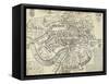 Map of Bristol, Great Britain and its Surroundings, 1671-null-Framed Stretched Canvas