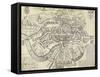 Map of Bristol, Great Britain and its Surroundings, 1671-null-Framed Stretched Canvas