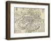 Map of Bristol, Great Britain and its Surroundings, 1671-null-Framed Giclee Print