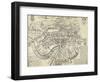 Map of Bristol, Great Britain and its Surroundings, 1671-null-Framed Giclee Print