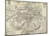 Map of Bristol, Great Britain and its Surroundings, 1671-null-Mounted Giclee Print