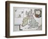 Map of Britain and Ireland-Gerard Valck-Framed Giclee Print