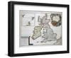 Map of Britain and Ireland-Gerard Valck-Framed Giclee Print