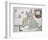 Map of Britain and Ireland-Gerard Valck-Framed Giclee Print