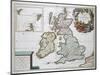 Map of Britain and Ireland-Gerard Valck-Mounted Giclee Print