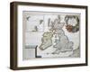 Map of Britain and Ireland-Gerard Valck-Framed Giclee Print