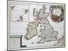 Map of Britain and Ireland-Gerard Valck-Mounted Giclee Print