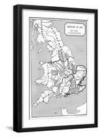 Map of Britain in 665-null-Framed Giclee Print