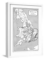 Map of Britain in 665-null-Framed Giclee Print