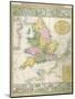 Map Of Britain-null-Mounted Premium Giclee Print
