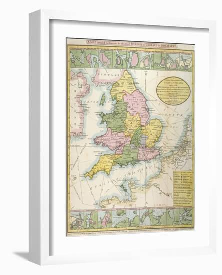 Map Of Britain-null-Framed Giclee Print