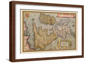 Map of Britian and Ireland-Abraham Ortelius-Framed Art Print