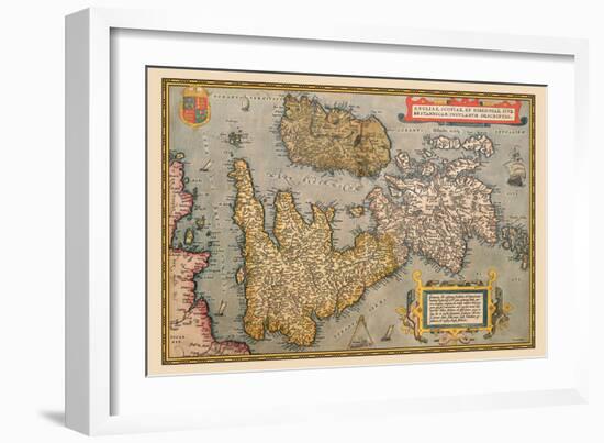 Map of Britian and Ireland-Abraham Ortelius-Framed Art Print