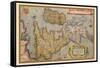 Map of Britian and Ireland-Abraham Ortelius-Framed Stretched Canvas