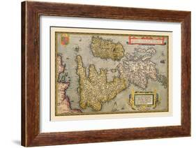 Map of Britian and Ireland-Abraham Ortelius-Framed Art Print