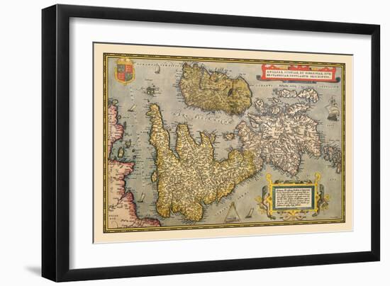 Map of Britian and Ireland-Abraham Ortelius-Framed Art Print