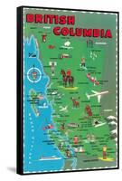 Map of British Columbia-null-Framed Stretched Canvas