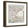 Map of British Empire 1733-Henry Popple-Framed Art Print