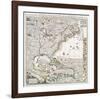 Map of British Empire 1733-Henry Popple-Framed Art Print