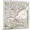 Map of British Empire 1733-Henry Popple-Mounted Art Print