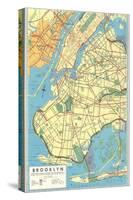 Map of Brooklyn, New York-null-Stretched Canvas