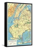 Map of Brooklyn, New York-null-Framed Stretched Canvas