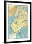 Map of Brooklyn, New York-null-Framed Art Print