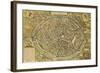 Map of Bruges from Civitates Orbis Terrarum-null-Framed Giclee Print